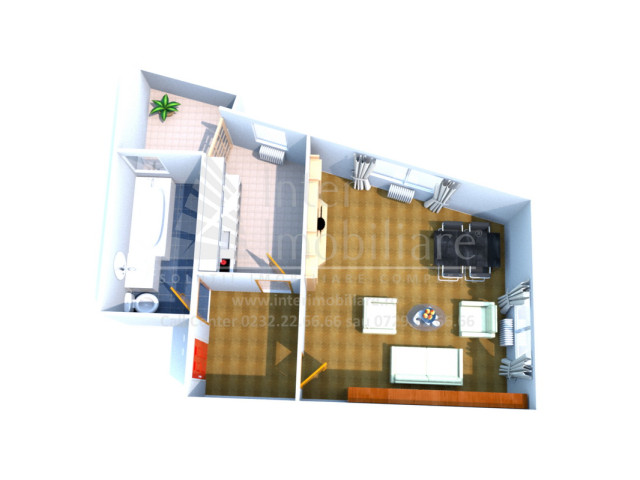 O camera,  decomandat ,  42 mp , de vanzare apartament nou in zona Nicolina,  (Pizza Nico) 151938