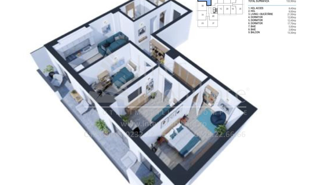 Oferta Apartament nou, 4 camere, decomandat, 103 mp , CUG, de vanzare,  BRD imagine 2