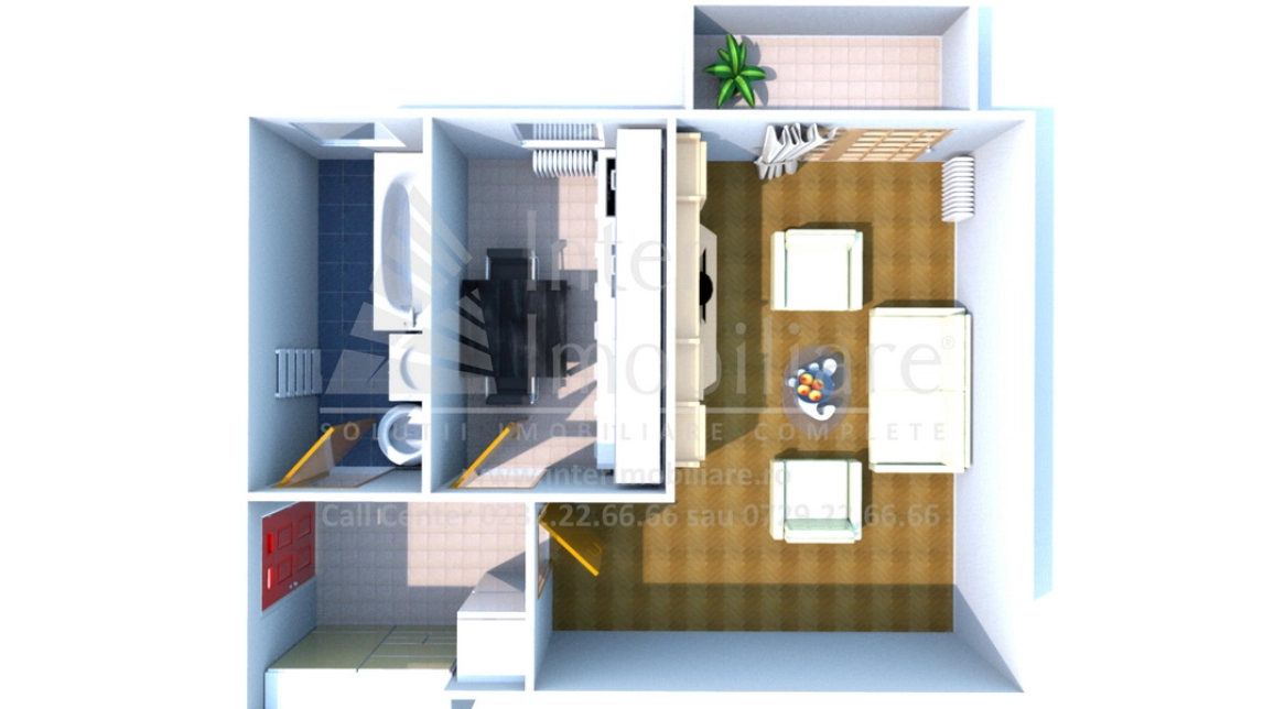 Oferta De vanzare apartament nou, o camera, decomandat, 41 mp , Miroslava,  Platou Galata imagine 2