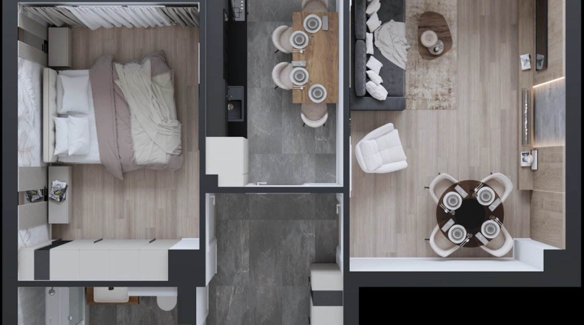 Oferta 2 camere, decomandat, 55 mp , de vanzare apartament nou in zona CUG,  Bloc nou in constructie - CUG imagine 8