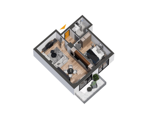 Nicolina apartament nou  61 mp , 2 camere,   , de vanzare,  (Selgros) 158809