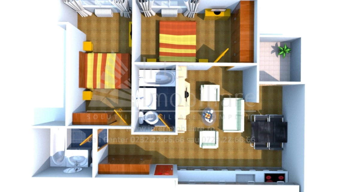 Oferta De vanzare apartament nou, 3 camere, , 88 mp , Podul de Fier,  CA Roseti imagine 6