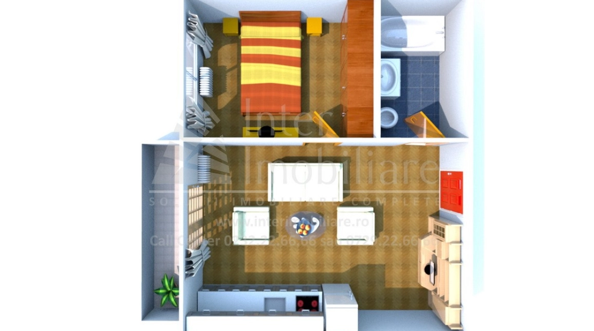 Oferta Apartament nou de vanzare, 2 camere, , 43 mp , Bucium,  Profi Visan imagine 1