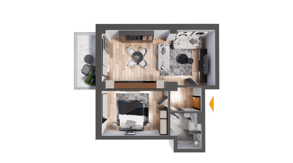 Oferta Nicolina apartament nou 61 mp , 2 camere, , de vanzare,  Selgros imagine 2