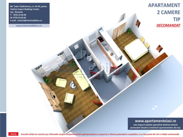 Apartament, 2 camere,  decomandat ,  55 mp , Tatarasi, de vanzare,  (In spate la Posta -Ion Creanga) 161961