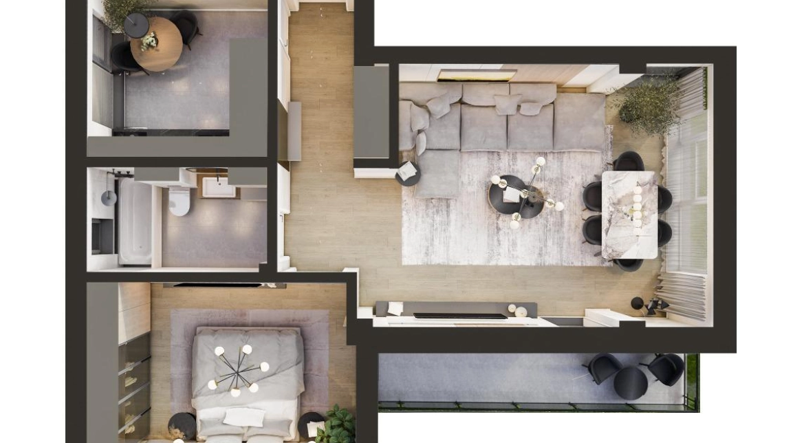 Oferta Pacurari apartament nou 62 mp , 2 camere, decomandat, de vanzare,  Lac Rediu imagine 2