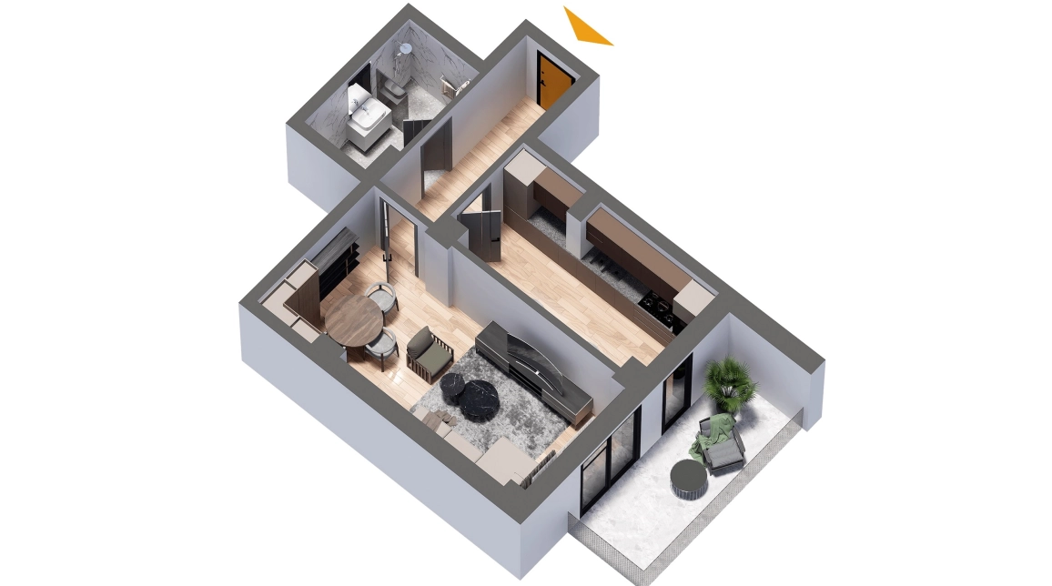 Oferta CUG apartament nou 55 mp , o camera, decomandat, de vanzare,  Piata CUG imagine 6