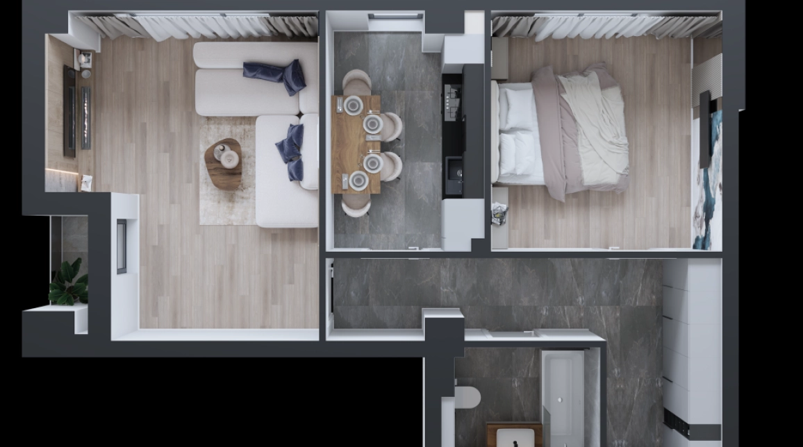 Oferta Apartament nou de vanzare, 2 camere, decomandat, 56 mp , CUG,  Vama Tehnopolis imagine 3