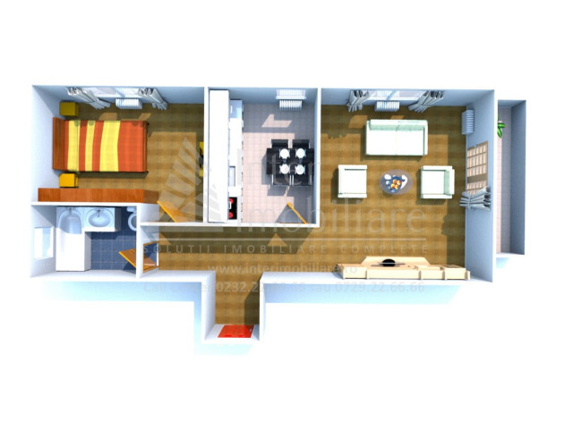 Apartament nou de vanzare, 2 camere,  decomandat ,  51 mp , Bucium,  (Profi Visan) 157440