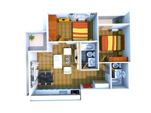 Apartament nou de vanzare, 3 camere,  semidecomandat ,  86 mp , Podul de Fier,  (C.A Roseti) 154975