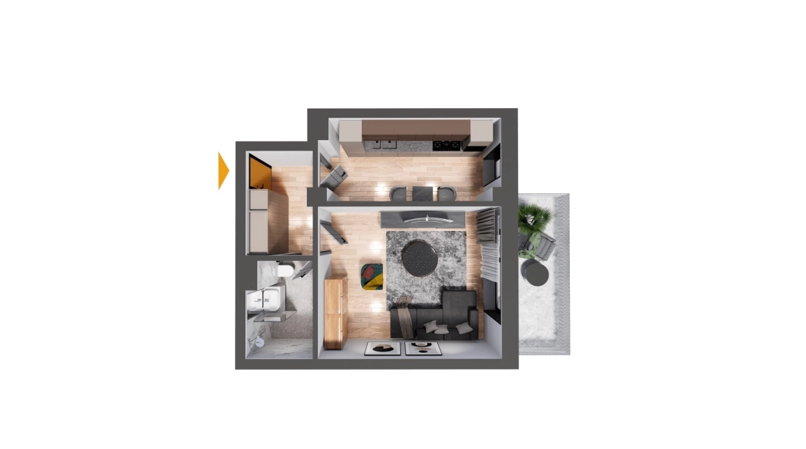 Oferta O camera, decomandat, 50 mp , de vanzare apartament nou in zona CUG,  Rond Vechi imagine 2