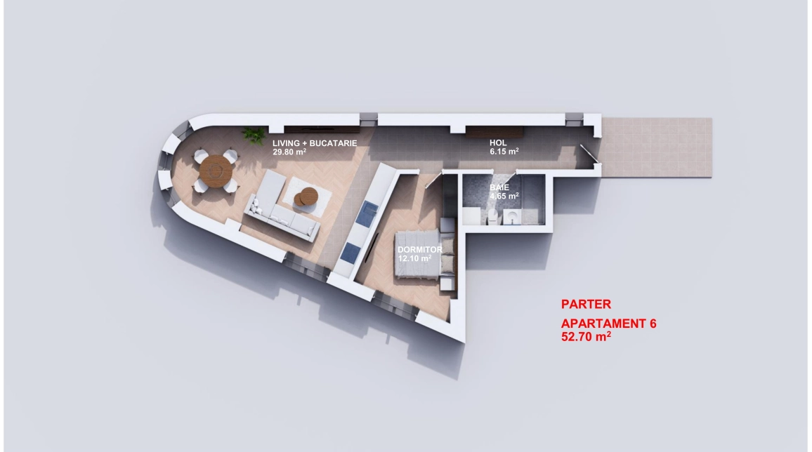 Oferta 2 camere, , 53 mp , de vanzare apartament nou in zona Visani,  TLT Visan imagine 2