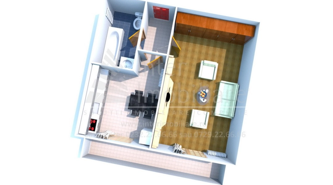 Oferta O camera, decomandat, 45 mp , de vanzare apartament nou in zona Bucium,  1.5km de la Family Market imagine 1