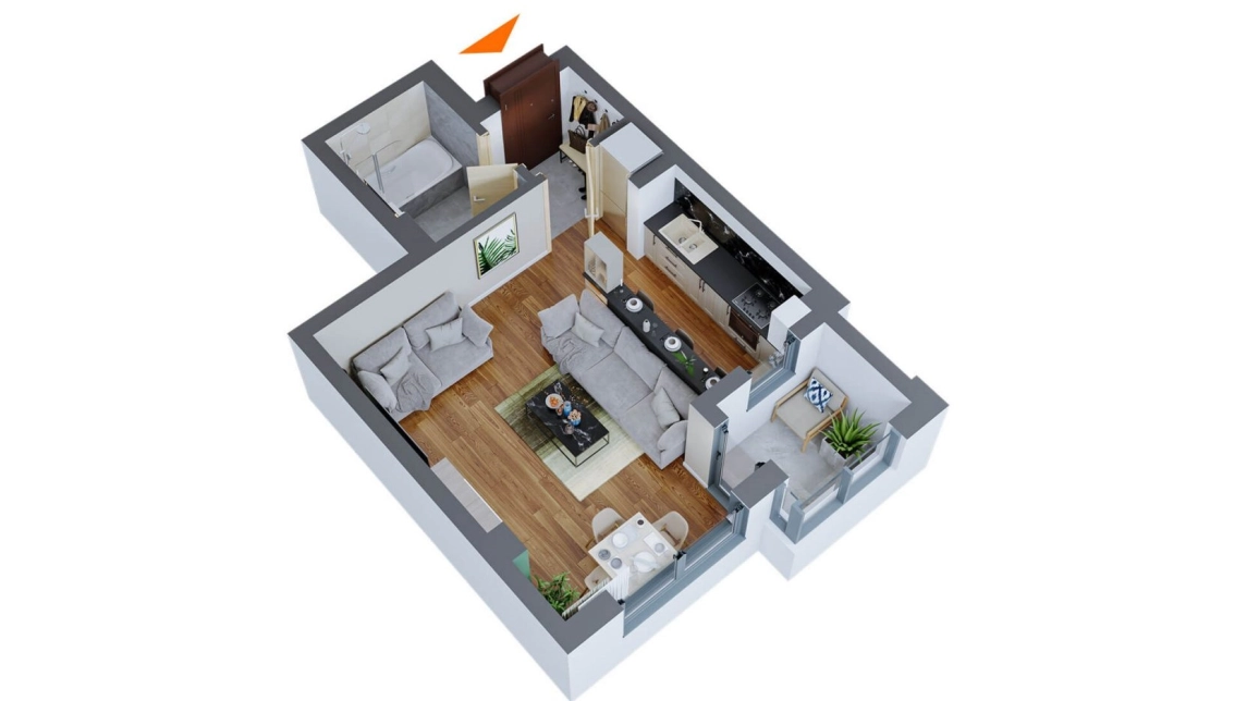 Oferta Apartament nou, o camera, decomandat, 42 mp , Dacia, de vanzare,  Bariera Dacia imagine 1