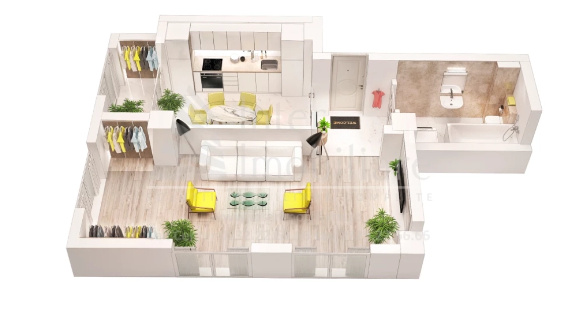Oferta O camera, decomandat, 47 mp , de vanzare apartament nou in zona Nicolina,  Manastirea Frumoasa imagine 2