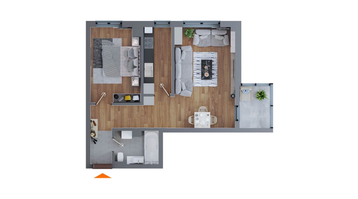 Oferta De vanzare apartament nou, 2 camere, decomandat, 57 mp , Dacia,  BJATM imagine 14
