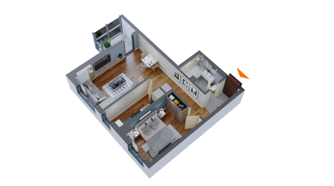 Oferta De vanzare apartament nou, 2 camere, decomandat, 57 mp , Dacia,  BJATM imagine 1