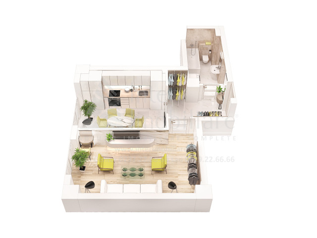 O camera,  decomandat ,  40 mp , de vanzare apartament nou in zona Frumoasa,  (Scoala 43) 149903