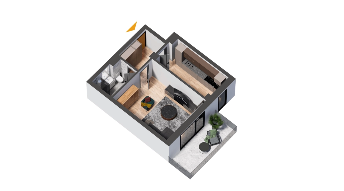Oferta O camera, decomandat, 50 mp , de vanzare apartament nou in zona CUG,  Rond Vechi imagine 3