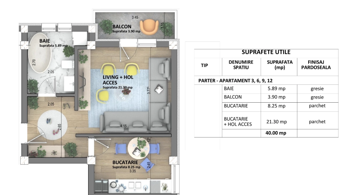 Oferta Visani apartament nou 40 mp , o camera, decomandat, de vanzare,  Profi Visan imagine 1