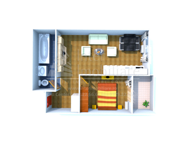 CUG apartament nou  43 mp , 2 camere,  decomandat , de vanzare,  (Valea Adanca - Penny Market) 152004