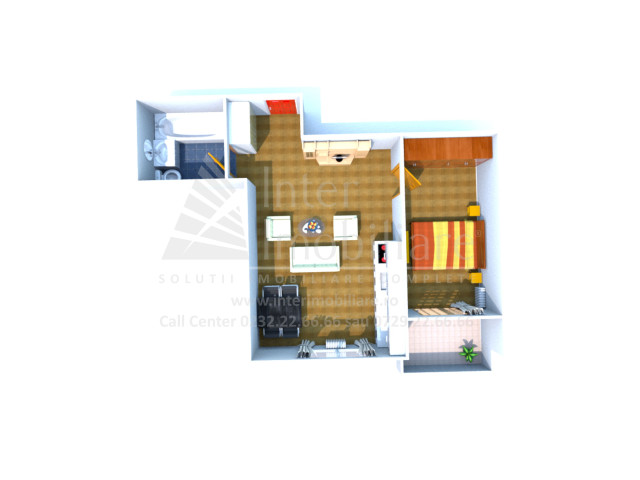 Apartament nou de vanzare, 2 camere,  decomandat ,  47 mp , CUG,  (Valea Adanca - Penny Market) 140830