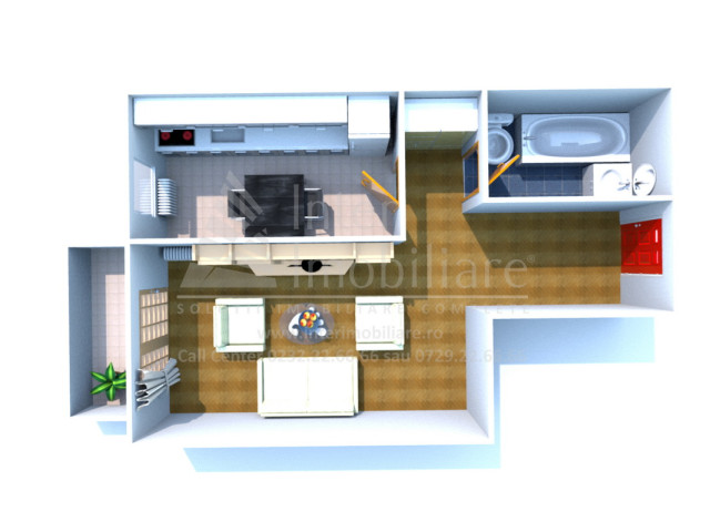 O camera,  decomandat ,  43 mp , de vanzare apartament nou in zona Galata,  (Sun City) 151278