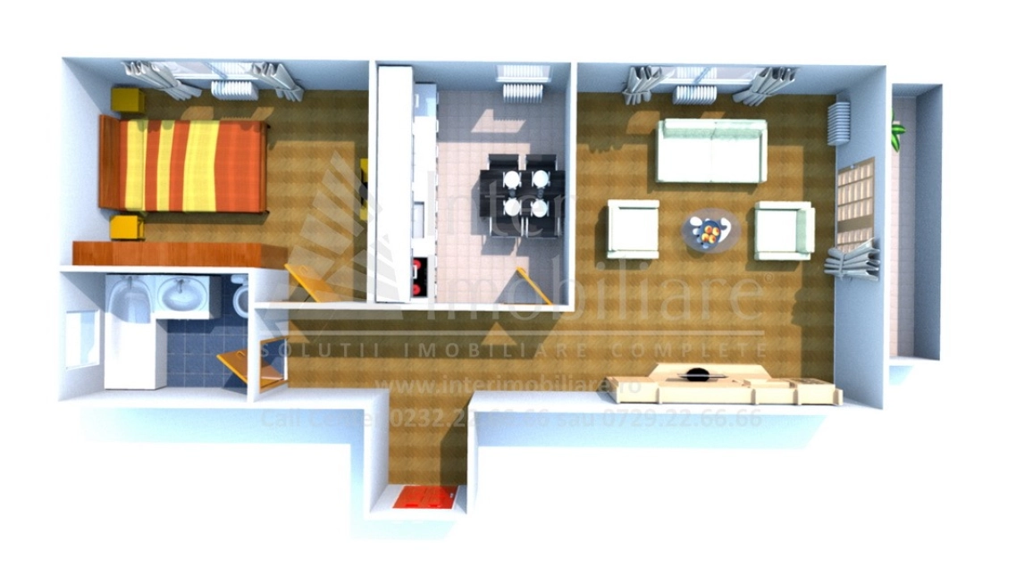 Oferta Apartament nou de vanzare, 2 camere, decomandat, 51 mp , Bucium,  Selena Market Visan imagine 3