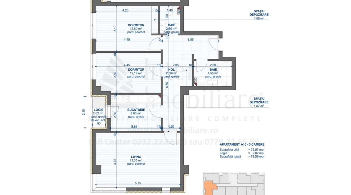 Oferta 3 camere, decomandat, 79 mp , de vanzare apartament nou in zona Nicolina,  Tehnopolis imagine 14
