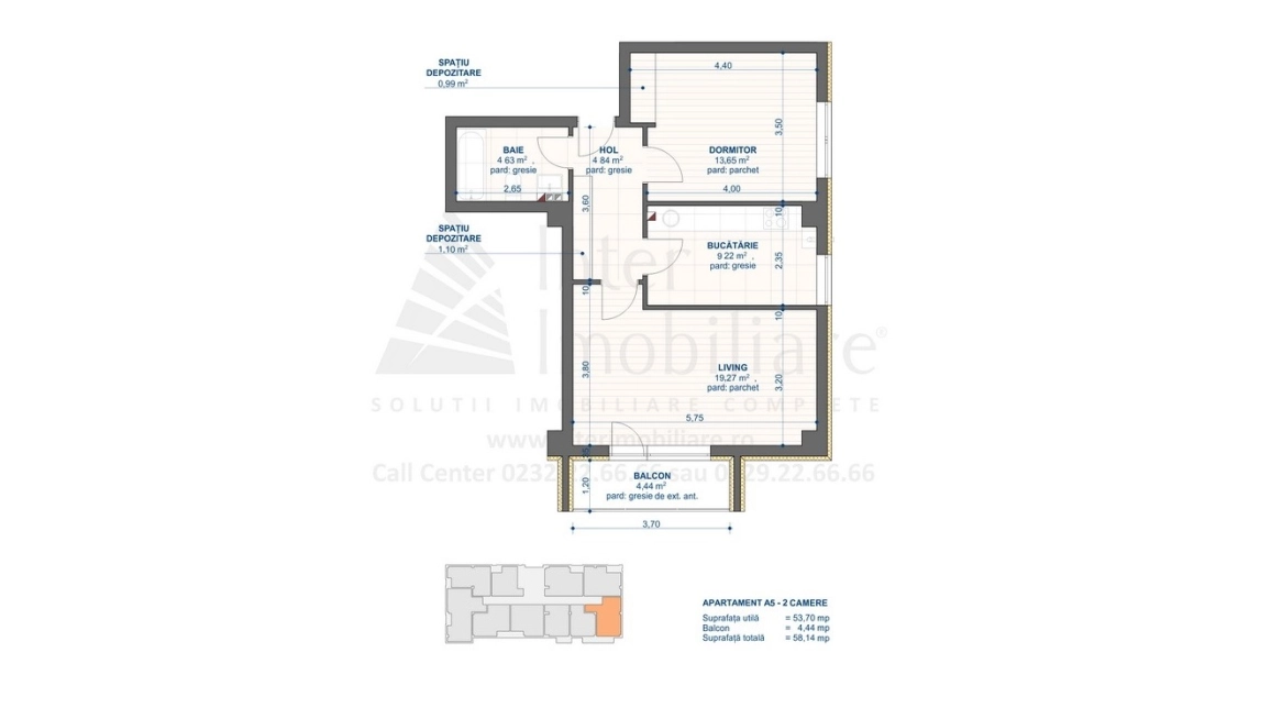 Oferta De vanzare apartament nou, 2 camere, decomandat, 58 mp , CUG,  Tehnopolis imagine 11