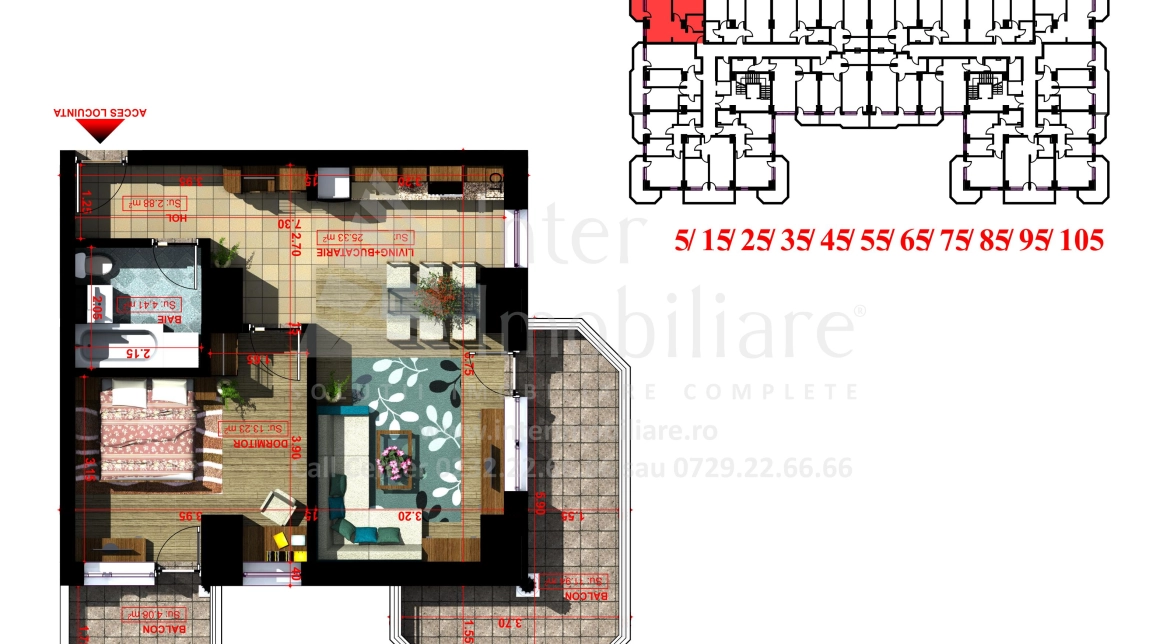 Oferta Copou apartament 62 mp , 2 camere, , de vanzare,  Royal Town imagine 4