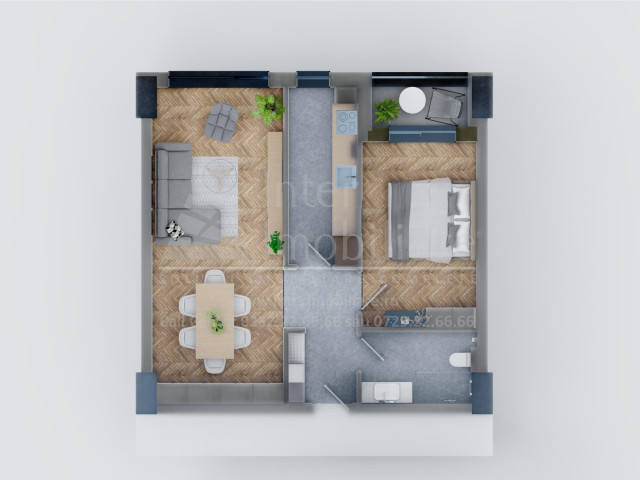 Apartament nou de vanzare, 2 camere,  decomandat ,  55 mp , Tatarasi,  (Lac Venetia) 139510