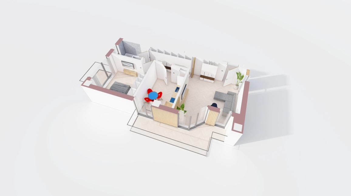 Oferta 2 camere, decomandat, 66 mp , de vanzare apartament nou in zona Bucium,  Profi Visan imagine 2