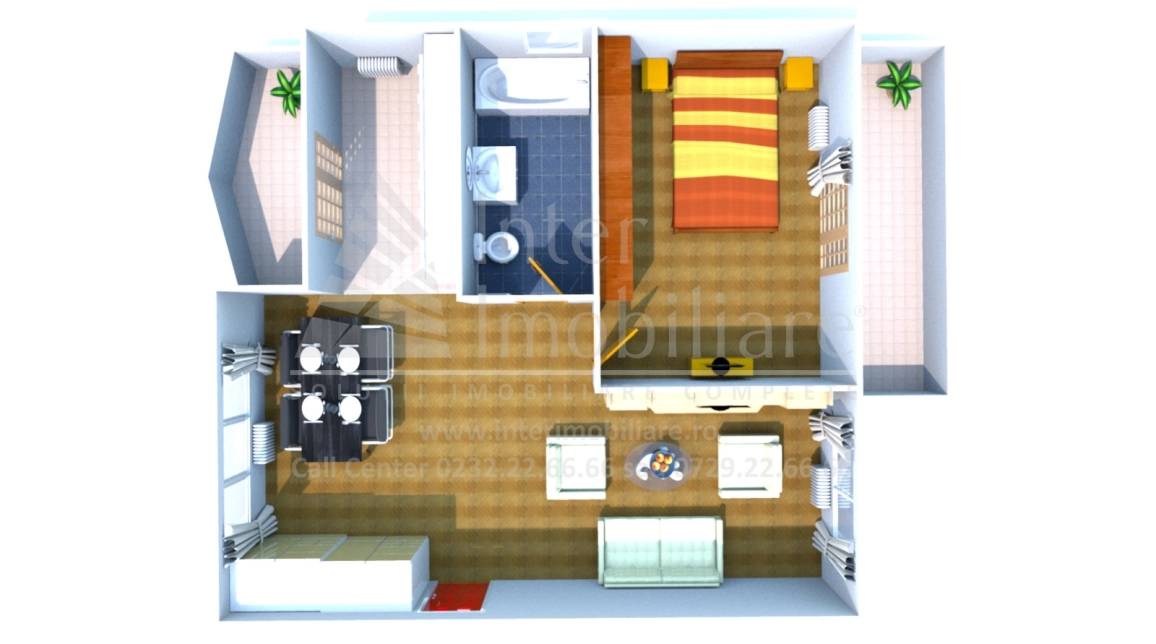 Oferta 2 camere, decomandat, 61 mp , de vanzare apartament nou in zona Bucium,  Visani-bloc finalizat imagine 13