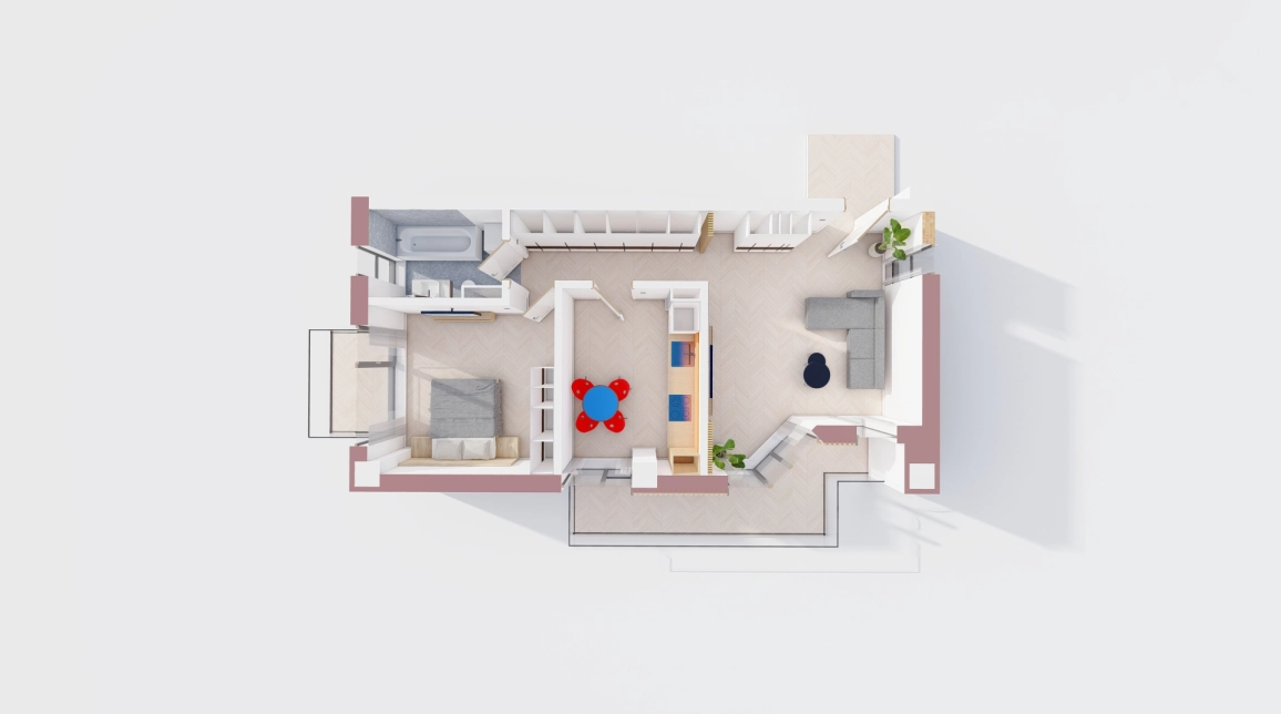 Oferta 2 camere, decomandat, 66 mp , de vanzare apartament nou in zona Bucium,  Profi Visan imagine 5