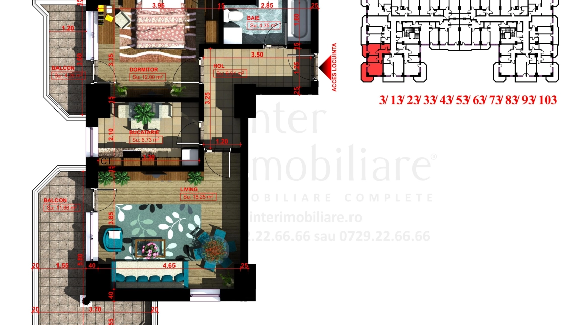 Oferta Apartament de vanzare, 2 camere, decomandat, 65 mp , Copou,  Royal Town imagine 7