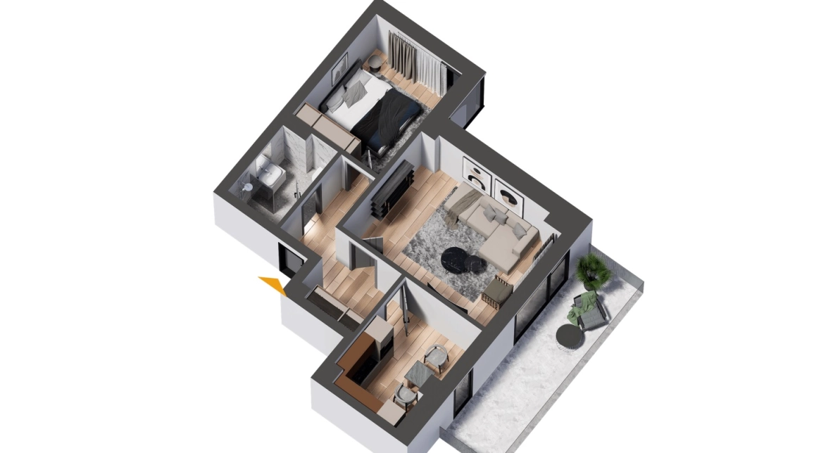 Oferta 2 camere, decomandat, 67 mp , de vanzare apartament nou in zona CUG,  Rond Vechi imagine 3