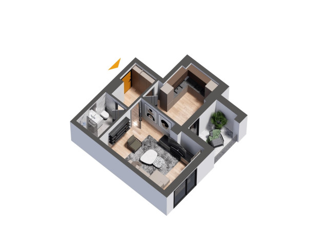 Nicolina apartament nou  42 mp , o camera,  decomandat , de vanzare,  (Piata CUG) 158759