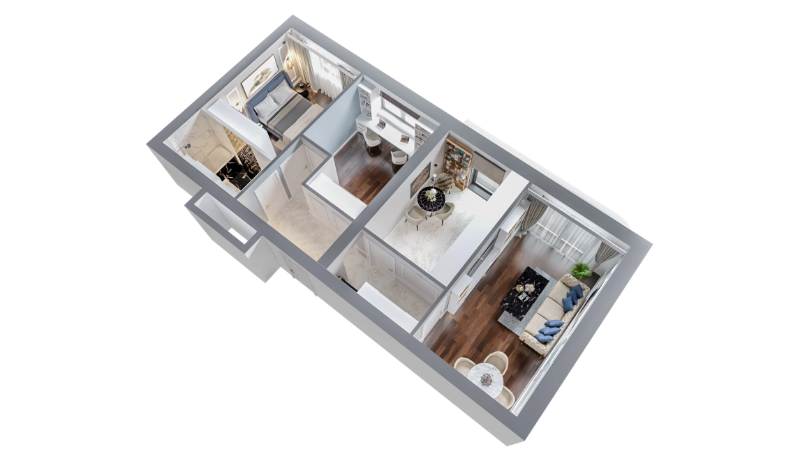 Oferta Podu Ros apartament nou 77 mp , 3 camere, decomandat, de vanzare,  Pasaj  Socola - Poitiers imagine 7