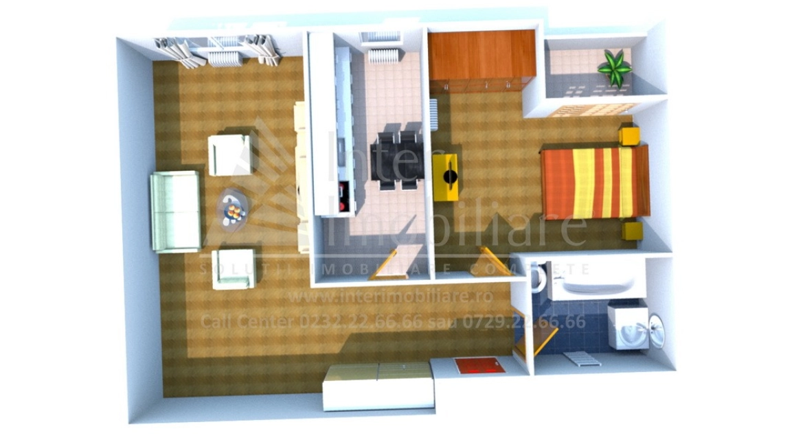 Oferta De vanzare apartament nou, 2 camere, decomandat, 59 mp , Pacurari,  Popas Pacurari- Mega Image- Str. Soarelui imagine 2