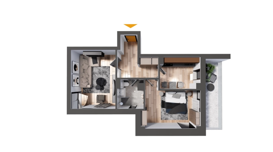 Oferta Apartament nou de vanzare, 2 camere, decomandat, 68 mp , CUG,  Selgros imagine 2