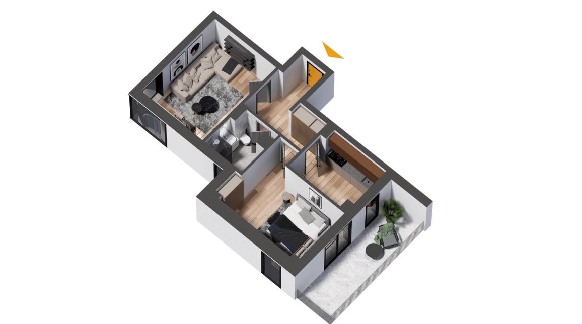 Oferta Apartament nou de vanzare, 2 camere, decomandat, 68 mp , CUG,  Selgros imagine 3