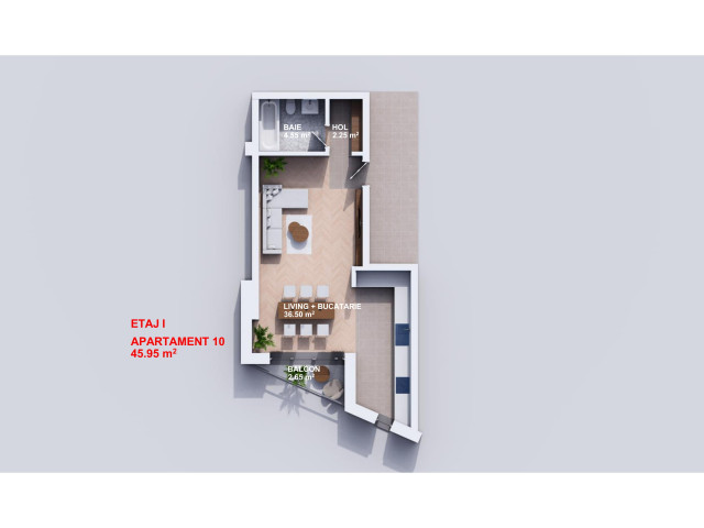 De vanzare apartament nou, o camera,   ,  46 mp , Visani,  (TLT Visan) 160107