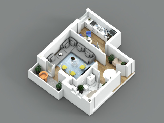 Bucium apartament nou  40 mp , o camera,  decomandat , de vanzare,  (Profi Visan) 161769
