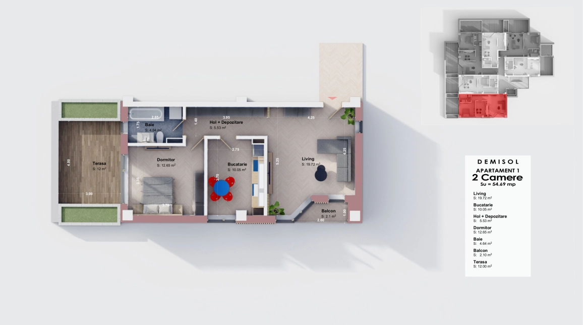Oferta Bucium apartament nou 55 mp , 2 camere, decomandat, de vanzare,  Profi Visan imagine 1