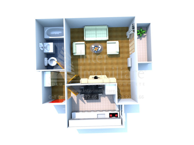 Galata apartament nou  41 mp , o camera,  decomandat , de vanzare,  (Platou Galata) 161764