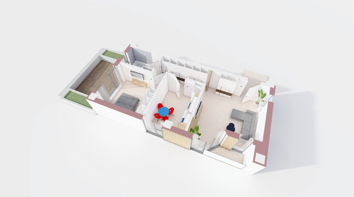 Oferta Bucium apartament nou 55 mp , 2 camere, decomandat, de vanzare,  Profi Visan imagine 2