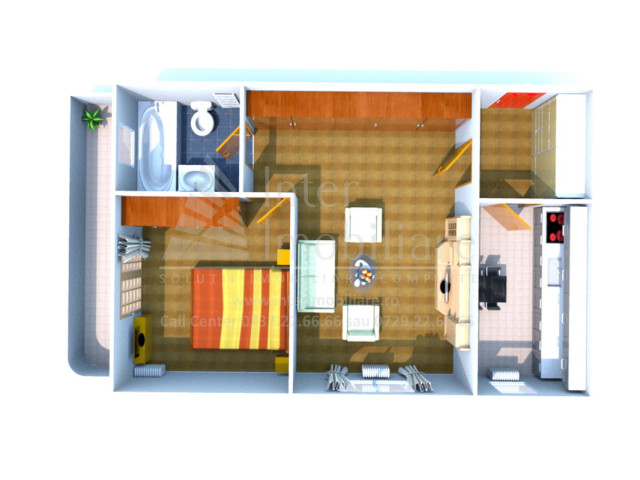 Apartament nou de vanzare, 2 camere,  semidecomandat ,  65 mp , Galata,  (Arcadia) 154165