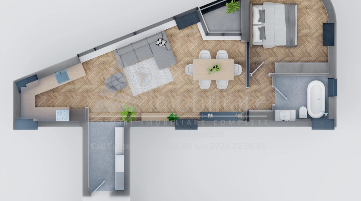 Oferta Apartament nou, 2 camere, decomandat, 58 mp , Tatarasi, de vanzare,  Lac Venetia imagine 1