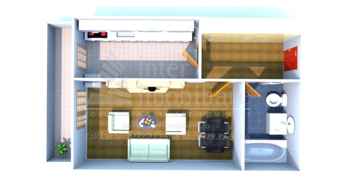 Oferta O camera, decomandat, 45 mp , de vanzare apartament nou in zona Alexandru cel Bun,  Arcadia imagine 1